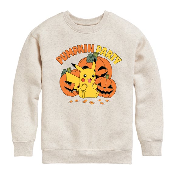 Pokémon - Pumpkin Party Graphic Long Sleeve Fleece Sweatshirt