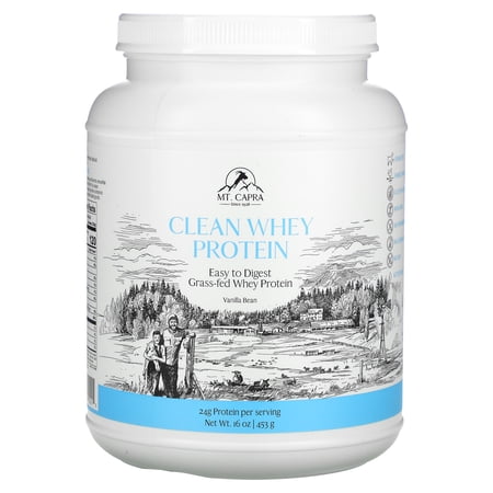 Clean Whey Protein  Vanilla Bean  16 oz (453 g)  Mt. Capra