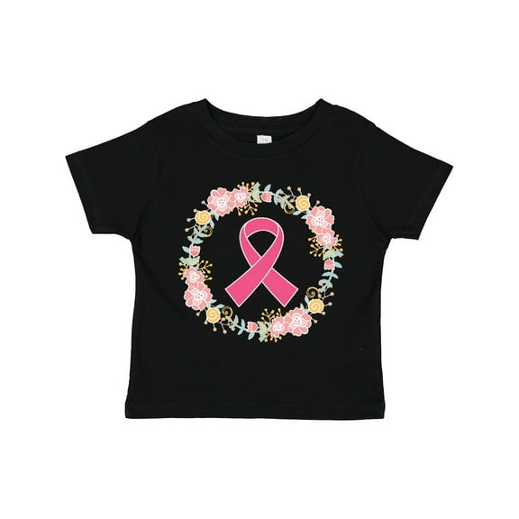 Inktastic Breast Cancer Pink Ribbon Awareness Wreath Girls Toddler T-Shirt