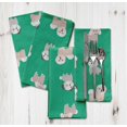 thumbnail image 2 of "S4Sassy Green Puppies Dog Re-Usable Napkin Dinning Set Wedding Party Table Linen 18 x 18""(Pack of 4)", 2 of 8