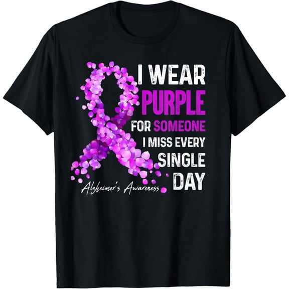 Exquisite and comfortable-I Wear Purple For Someone Alzheimer's Disease Awareness T-Shirt