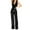 Black, variant on Women Sequin Color Short-sleeved Casual Jumpsuit