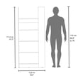 thumbnail image 3 of Modern Walnut 5-Tier Open Bookcase for Home & Office Display Storage Shelf, 3 of 7