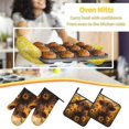 thumbnail image 5 of Cauagu Cute Cow Sunflower Field Print Oven Mitts and Pot Holders 4 pcs Set,Extra Thicken Long Kitchen Oven Glove Potholders BBQ Gloves-Oven Mitts and Pot Holders(11 Inch), 5 of 6