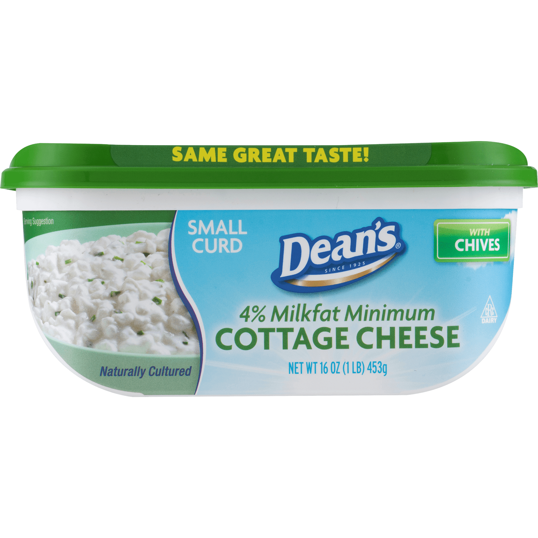 Dean S 4 Milk Fat With Chives Small Curd Cottage Cheese 16 Oz