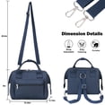 thumbnail image 5 of Inosoo Cute Insulated Lunch Bag, Durable and Stylish Crossbody Lunch Box for Woman with Detachable Shoulder Strip, Blue, 5 of 8