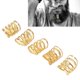 thumbnail image 1 of Cuentas de pelo de primavera, anillos de barba resistentes a la oxidación multifuncionales para hombres para deshierbar para mujeres para fiestas(oro) Ecomeon no, 1 of 6