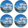 thumbnail image 2 of GZHJMY 4 Pieces Wooden Drink Coasters, Round Absorbent Coasters for Home Cafe Bar Table Dinner Decor, Switzerland Matterhorn, 2 of 7