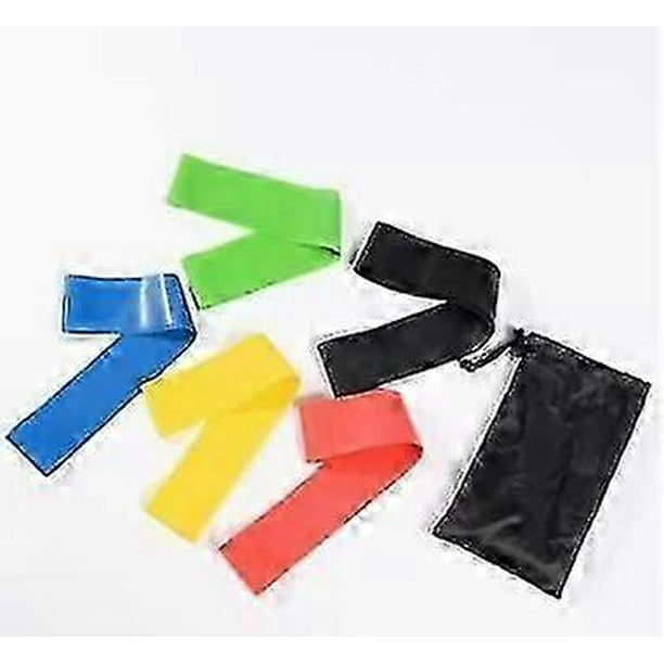 Resistance Bands Set for Workout & Strength Training - 5 Latex Exercise Bands for Yoga, Pilates, Booty & Home Fitness