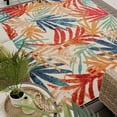 thumbnail image 4 of Oasis Modern Floral Multicolor Polypropylene Indoor Outdoor Area Rug, 8'x8' Round, 4 of 8