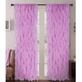 thumbnail image 2 of Sapphire Home 2 Cascade Curtain Panels, Pink Ruffle 95" Curtain Panels, Sheer Voile Vertical Ruffled Curtain Panels, Cascade 95" Light Pink, 2 of 2