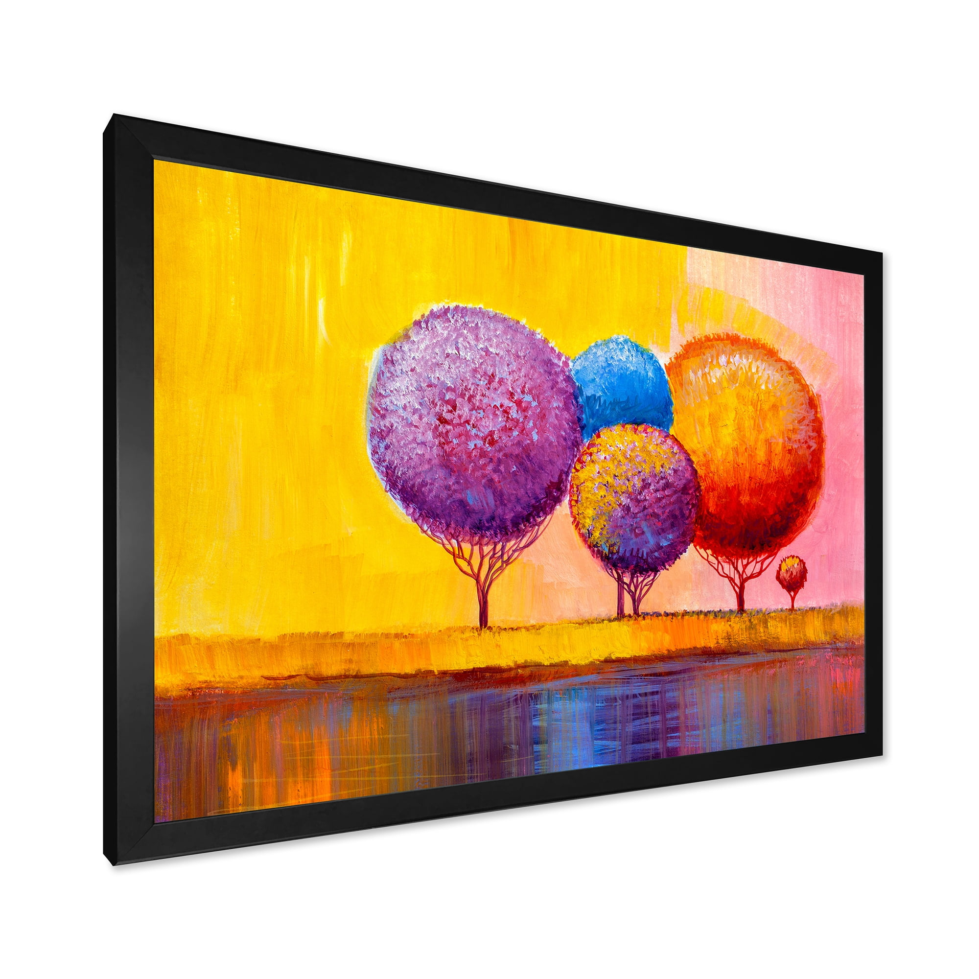 Designart 'Autumn Colorful Fantasy Trees I' Modern Framed Art Print