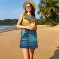 thumbnail image 3 of Disketp Palm Trees para Vestido sin Mangas para Mujeres, Vestidos de Verano para Mujeres, Casual y Holgado para la Playa, 3 of 7
