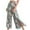Green, variant on Boho Floral Wide Leg Pants for Women Summer Casual High Waisted Flowy Split Front Beach Palazzo Pants with Pockets