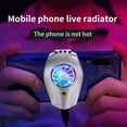 thumbnail image 1 of Mobilephone Radiator Atmosphere Light Professional Gaming Live Streaming Cooling Fan for 4.5-6.5inch Phones with Charging Cable Silver, 1 of 7