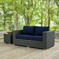 thumbnail image 3 of Modway Sojourn Outdoor Patio Sunbrella® Loveseat in Canvas Navy, 3 of 6