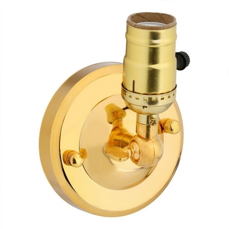 

2024 Vintage Light Holder E27 Wall Lamp with Switch for Home Use and Decoration 220V Gold