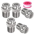 thumbnail image 1 of Uxcell 5 Paquete de Consejos de Limpieza de Superficie - 15 Grados 1/4" NPT Macho Boquillas de Lavadora a Presión, Acero Inoxidable con Cinta de Sellado (1.156mm Orificio), 1 of 1