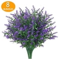 thumbnail image 2 of Ramos De Flores De Lavanda Artificiales De Plástico De Lavanda Falsa Decoración Del Hogar Resistente A Los Rayos Uv Para El Jardín De La Terraza Del Hotel 8 Uds. matsuzay HA040723-01, 2 of 6