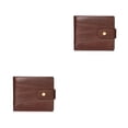 thumbnail image 1 of Monedero Qarigey Cartera de cuero de moda tarjetero Color café transverso 2Conjunto, 1 of 6