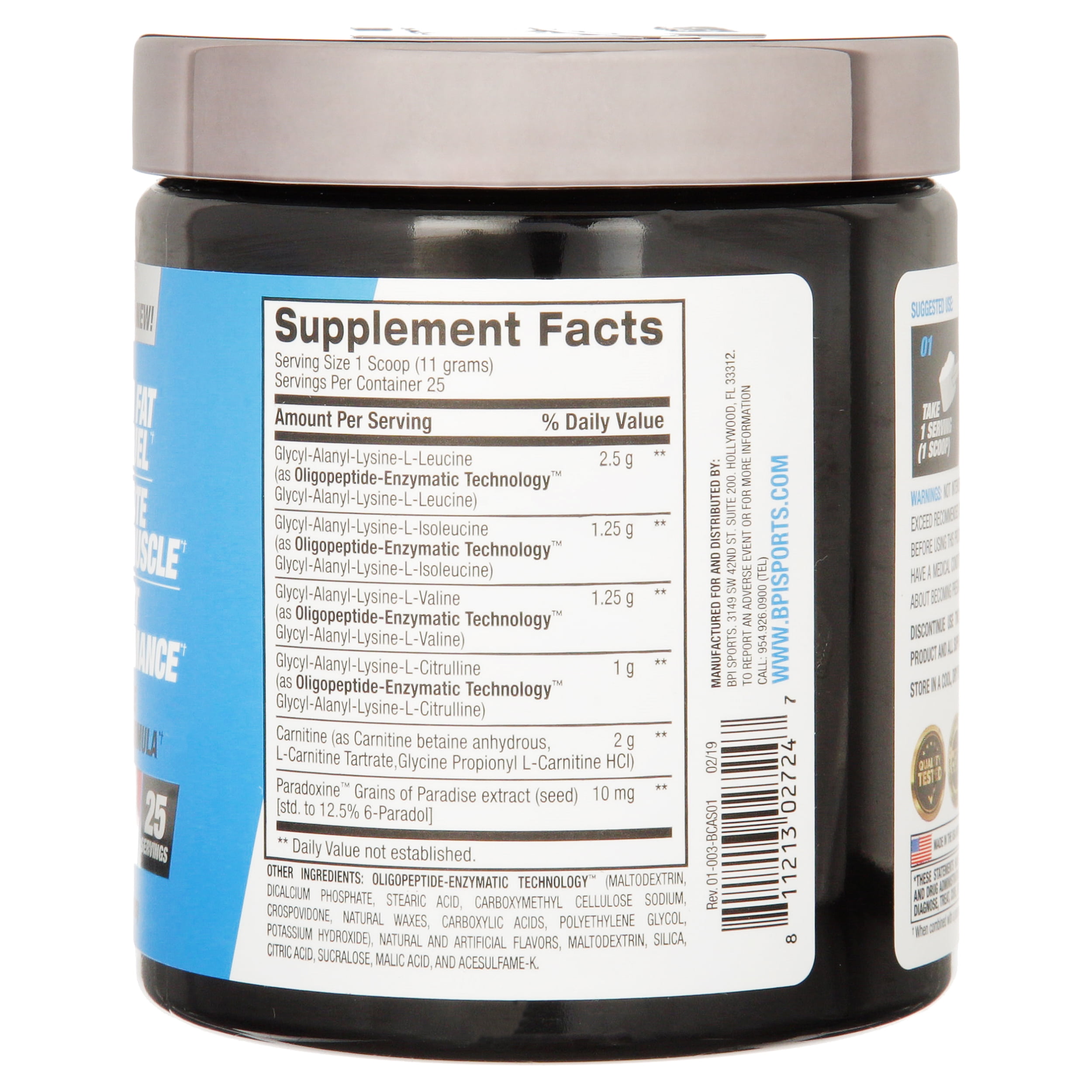 BPI Sports Best BCAA Shredded - Caffeine-Free Thermogenic Recovery Formula - BCAA Powder - Lean Muscle Building - Accelerated Recovery - Weight Loss - ...
