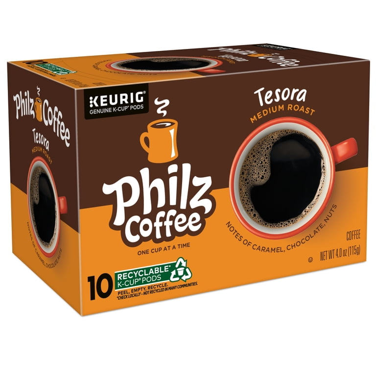 Philz Coffee Tesora Medium Roast K-Cup Coffee Pods 10 Count with