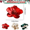 thumbnail image 3 of Christmas Glitter Magnolia Flowers, Ongmies Artificial 15Cm Christmas Tree Flowers for Xmas, Wedding, Holiday Decor, Wreath Garland, Christmas Decorations Indoor, 3 of 5