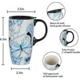 thumbnail image 6 of Ceramic Travel Mug with Color Gift Box,Coffee Cup 17 Oz.,Butterfly, 6 of 8