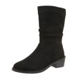 thumbnail image 1 of WEAIXIMIUNG Bottes-Chaussettes Femme Bottes Mode Automne et Hiver en Suède Mi-Mollet Bottes Confortables au Tempérament, 1 of 7