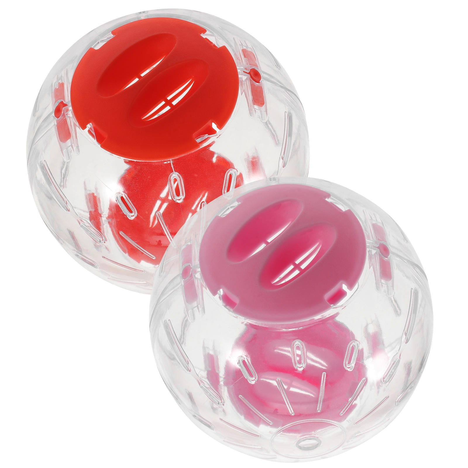 CTIRCHIU 2Pcs Assorted Color Small Pet Running Balls with Easy Install Lock for Hamster Exercise