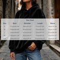 thumbnail image 3 of Cevemin Women Velvet Hoodie, Long Sleeve, Oversized Fit, Kangaroo Pocket, Drawstring, Ribbed Cuff, Soft Velour Sweatshirt for Daily Casual Lounge Wear Black,L, 3 of 8