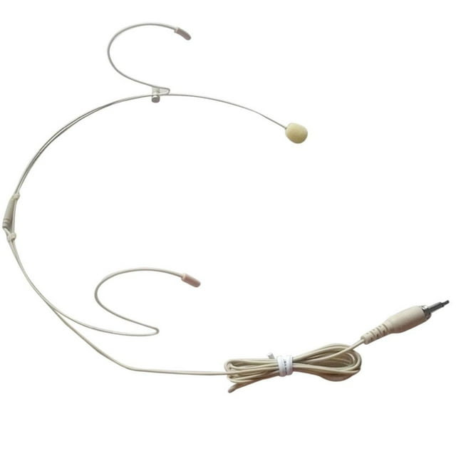 Auriculares De 3,5 Mm Auriculares Micrófono Micrófono En La Cabeza Beige Para Sistema Inalámbrico Hugo Micrófono de cabeza de voz