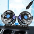 thumbnail image 1 of Car Fan Portable Rocking Head Fan Double Speed Double Head Large Wind Car Fan, 1 of 8