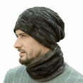 thumbnail image 2 of Winter Beanie Hats Scarf Set Warm Knit Hats Skull Cap Neck Warmer with Thick Fleece Lined Winter Hat & Scarf for Women Mens, for Skiing, 2 of 9