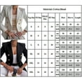 thumbnail image 2 of Womens Double-breasted Blazer Coat Long Sleeve Lapel Formal Slim Jacket Outwear, 2 of 2