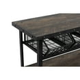 thumbnail image 6 of DecMode 48" x 36" Black Metal Industrial Rolling Cart 3 Basket Drawer Console Table, 1-Piece, 6 of 16