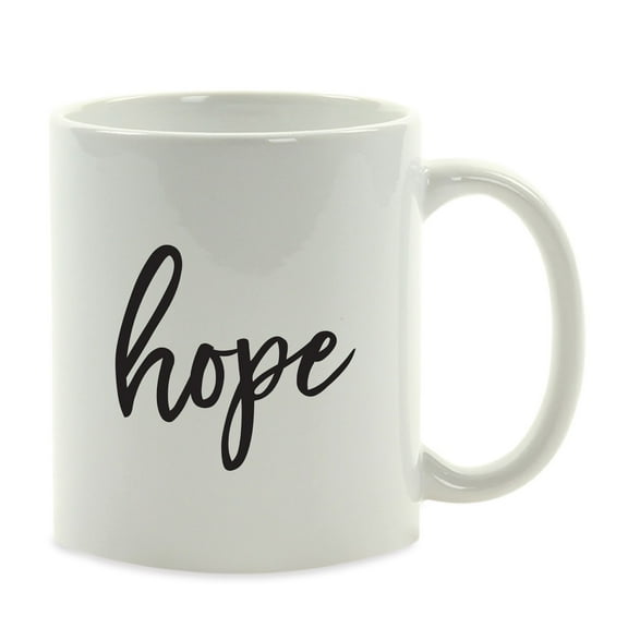 Koyal Wholesale Hope Calligraphy Good Virtues Ceramic Coffee Mug
