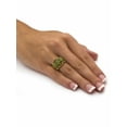 thumbnail image 3 of PalmBeach Jewelry Oval Genuine Green Jade Antiqued Yellow Gold-Plated Triple-Stone Filigree Ring, 3 of 6