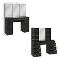 thumbnail image 6 of Boahaus Venus PRO Black Vanity Desk (Crystal Ball Knobs), 6 of 7