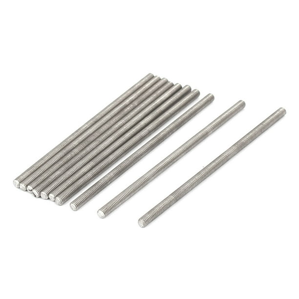 M3 x 70mm 0.5mm Pitch 304 Stainless Steel Fully Threaded Rods Silver