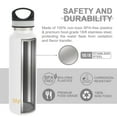 thumbnail image 3 of LIFE'S EASY 20 oz. Sports Insulated Water Bottle with Lid. Stainless Steel Vacuum Double Wall Thermo for Modern Hot and Cold Drinks, Simple Metal Hydro Canteen for Travel Men and Women (White), 3 of 9