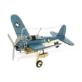 thumbnail image 3 of 14.5" Blue and Yellow 1942's World War II Navy F4 Corsair Tabletop Decoration, 3 of 5