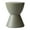 Moss Grey, variant on LeisureMod Modern Side Table Hourglass Design with Round Fiberstone and Pedestal Base, Accent End Table for Indoor Home, Outdoor Patio, Living Room Sofa, Weather-Resistant, Loft Series in Moss Grey