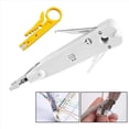 thumbnail image 4 of 6x Punch Down Tool RJ45 RJ11 Cat5E Cat6 Network Phone Cable Socket Impact Terminal Insertion Tools,6 x Punch Down Tool 6 x Blades,White&Yellow, 4 of 7
