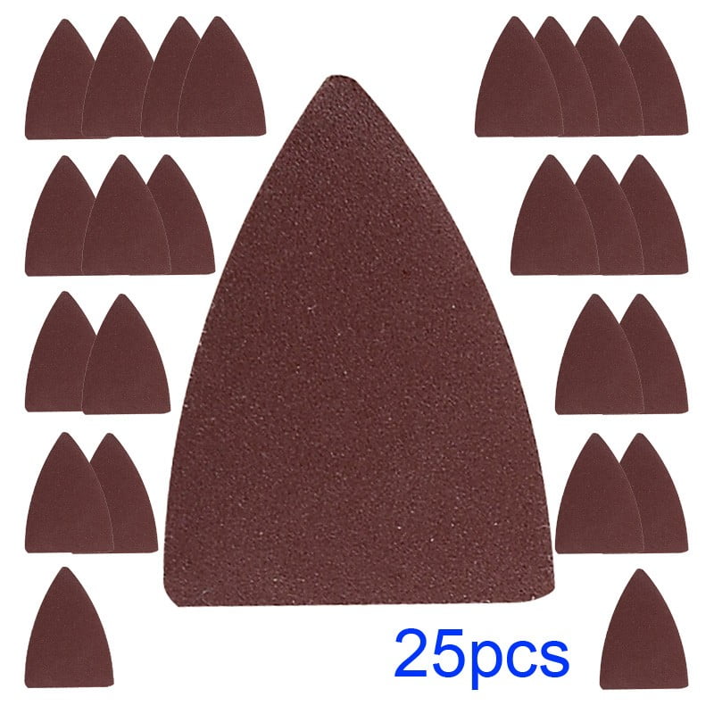 25pcs 60 80 120 180 240# Triangle Sanding Paper Pads With Finger Sanding Pad 