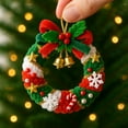 thumbnail image 3 of Dserfhy DIY Knitted Santa Claus Bell Ornament Handmade Christmas Tree Decoration Holiday Crochet Accessories for Craft Lovers, 3 of 8
