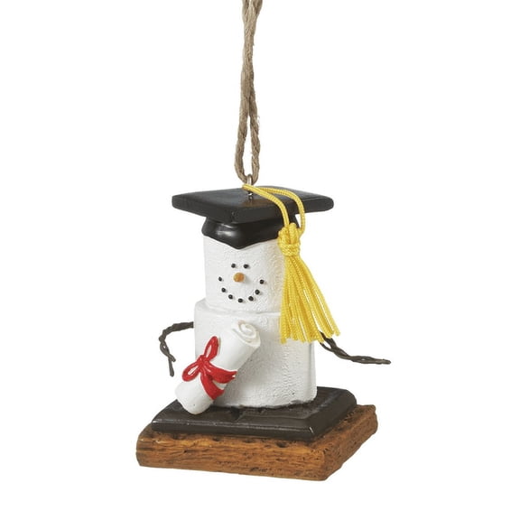 Smores Snowman GRADUATION Christmas Ornament, by Midwest CBK