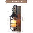 thumbnail image 2 of Wall Sconces Candle Holder: Set of 2 Farmhouse Wall Lantern Decor Wood Brown Decorations Indoor for Living Room Front Door Porch, 2 of 6