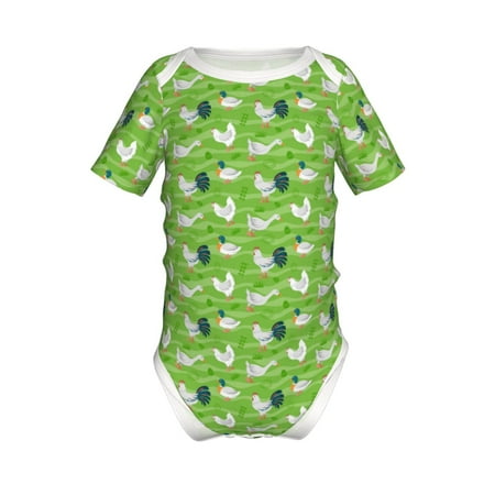 

Coaee Animal Farm for Soft Baby Short-Sleeve Bodysuit Baby Climbing Clothes Baby Girls Boys Bodysuit Romper-6 Months
