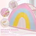 thumbnail image 2 of 1 Size Bed Tent with Star Lights, Blackout with 2 Windows, Portable Bunk Bed Tent for and , Rainbow, 2 of 6